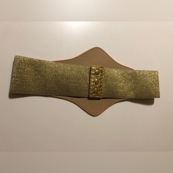 Women’s Shein gold snakeskin embossed corset belt (medium) - Picture 3 of 6